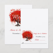 DIYであなたのお名前と折り紙のテントの結婚式の席札を作成しよう 招待状 (正面/裏面)