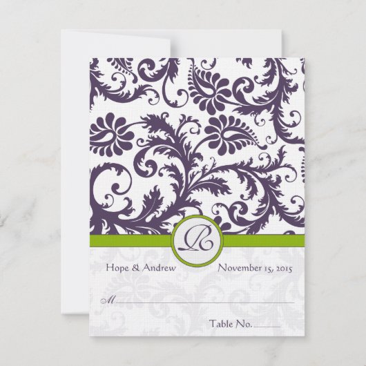 DIYで作成するスコア＆フォールドテントのウェディングプレイスカード 招待状 (裏面)