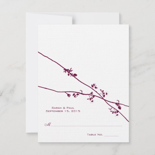 DIYで採点して折り畳むテントウェディングプレースカード 招待状 (正面)