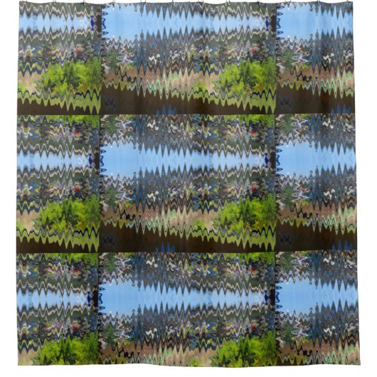 DIYのアップロードあなたの写真のイメージの文字のシャワー・カーテン シャワーカーテン (正面)