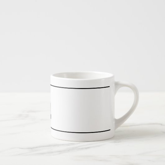 DIYのイニシャルが付いているエスプレッソのマグ エスプレッソカップ (右)