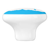 DIYのカスタムな色の青および白い砂ドルA09 セラミックノブ (側面)