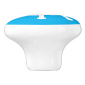 DIYのカスタムな色の青および白い船の車輪A13 セラミックノブ (側面)