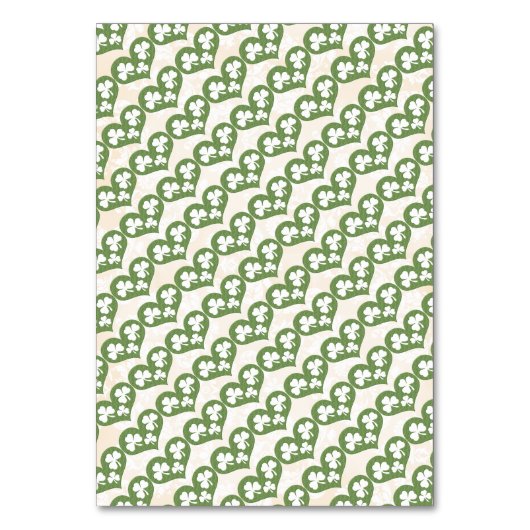 DIYのシャムロックおよびハートの蹄鉄のテントの座席表 テーブルナンバー (裏面)