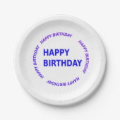 DIYのテンプレートの簡単は写真の文字デザインなイベントの名前を加えます ペーパープレート (正面)