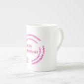 DIYのテンプレートは写真の文字デザインなイベントの名前を取り替えます ボーンチャイナマグカップ (正面右)