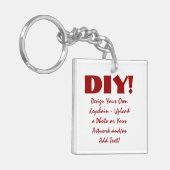 DIYのデザインあなた自身のカスタムなキーホルダー キーホルダー (正面左)
