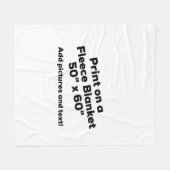 DIYのフリースブランケット-写真および文字を加えて下さい! フリースブランケット (正面(横))