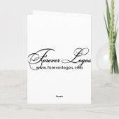 DIYのモノグラムのエッフェル塔のデザイン ノートカード (裏面)