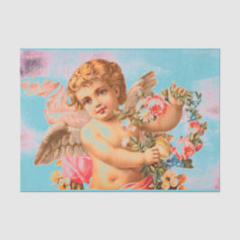 DIYのレトロの天使のティッシュペーパーのバレンタインデー 薄葉紙