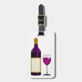 DIYのワイン・ボトルのラベルのワイングラスのチーズ名札 ラゲッジタグ (正面縦)