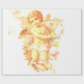 DIYのヴィンテージのキューピッドのバレンタインデーの包装紙 ラッピングペーパー (フラット)