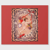 DIYのヴィンテージのバレンタインの包装紙 ラッピングペーパー (フラット)