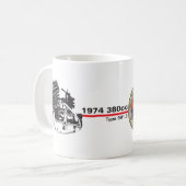 DIYのヴィンテージのMotoのマグ コーヒーマグカップ (正面左)