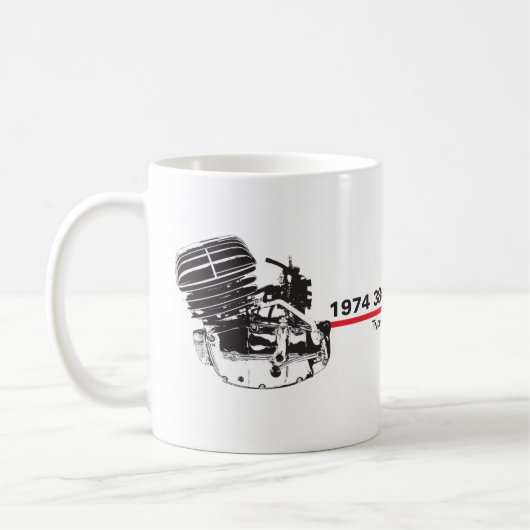 DIYのヴィンテージのMotoのマグ コーヒーマグカップ (左)