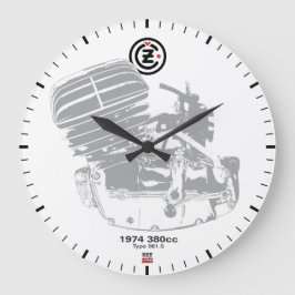 DIYのヴィンテージのMotoの時計 ラージ壁時計