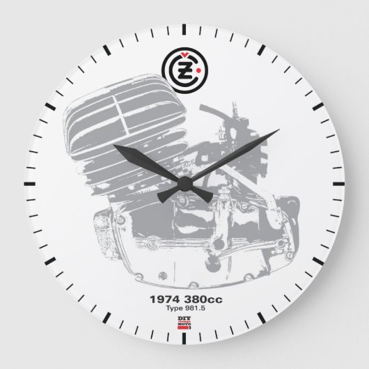 DIYのヴィンテージのMotoの時計 ラージ壁時計 (正面)