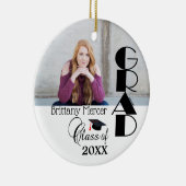 DIYの卒業生の写真の記憶 セラミックオーナメント (右)