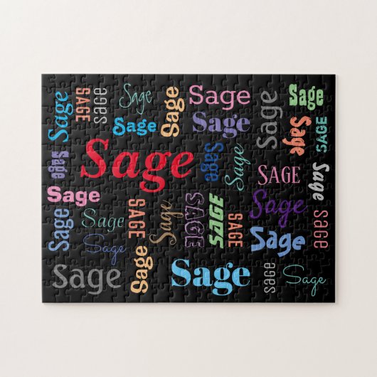 DIYの名前またはメッセージの多くの種類のスタイルと色 ジグソーパズル (横)