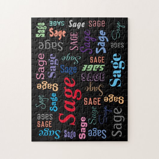 DIYの名前またはメッセージの多くの種類のスタイルと色 ジグソーパズル (縦)