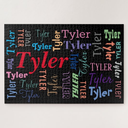 DIYの名前またはメッセージの多くの種類のスタイルと色 ジグソーパズル (横)