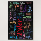 DIYの名前またはメッセージの多くの種類のスタイルと色 ジグソーパズル (縦)