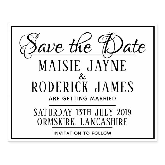 DIYの枠結婚付き日付ゴム印の保存 ラバースタンプ (インプリント)