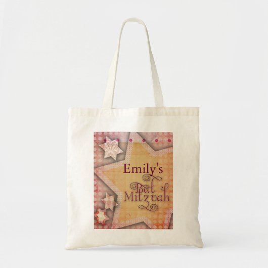 DIYの水玉模様のカラフルなバルミツワーのデザイン トートバッグ (正面)