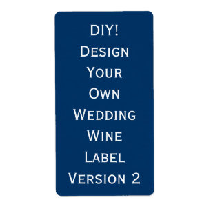 DIYの結婚ワインラベルデザイン自分のV2 ラベル