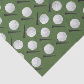 DIYの背景色の白いゴルフ・ボール 薄葉紙 (詳細)