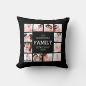 DIYの12の写真が付いているカスタムな家族写真の枕 クッション (正面)