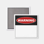 DIYの「警告」磁石 マグネット (正面/裏面)