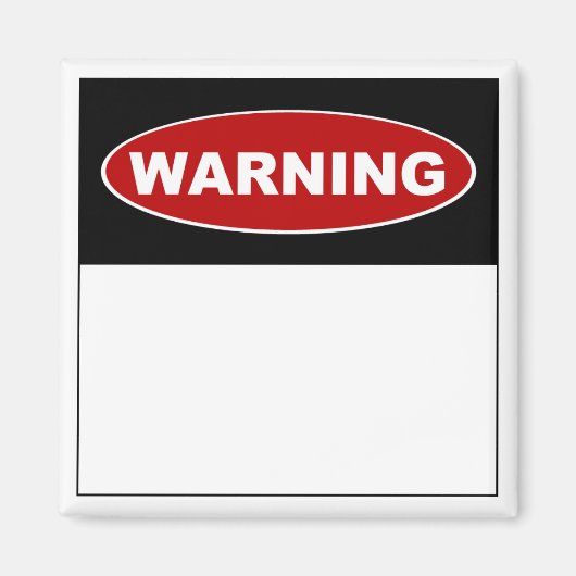 DIYの「警告」磁石 マグネット (正面)