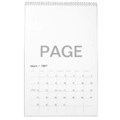 DIYの~ Photobook 26ページ/サイズ11x17 カレンダー (3月 2027)