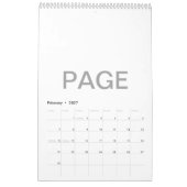 DIYの~ Photobook 26ページ/サイズ11x17 カレンダー (2月 2027)
