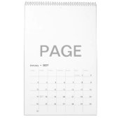 DIYの~ Photobook 26ページ/サイズ11x17 カレンダー (1月 2027)