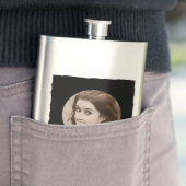 DIYはあなた自身の黒くパーソナライズな写真フレームを作成します フラスク (インサイチュ)