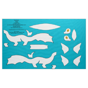 DIYはコイのドラゴンPlushie -プラチナOgon --を切り、縫います ファブリック