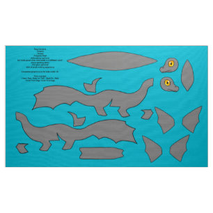 DIYはコイのドラゴンPlushie - Ginboを切り、縫います ファブリック