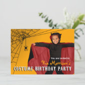 DIYはハロウィンの衣裳の写真の誕生会をからかいます 招待状 (スタンド正面)