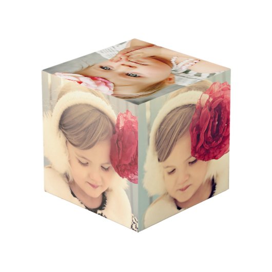 DIYを作成する独自のカスタムが5枚の写真の側面を作成 フォトキューブ (裏面アングル)