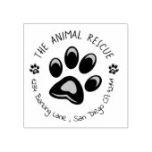 DIYアニマルレスキュー差出人住所ゴム印 ラバースタンプ (インプリント)
