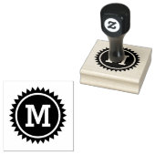 DIYイニシャルバッジラベルシールゴムスタンプ ラバースタンプ (押印)