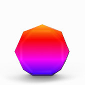 DIYイメージ文字またはロゴを追加して八角形をユニーク作成 フォトブロック (正面)