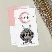 DIYイヤリングジュエリーボーカードバラ金ゴールドスワッシュロゴ 名刺