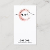 DIYイヤリングジュエリーボーカードバラ金ゴールドスワッシュロゴ 名刺 (正面)