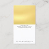 DIYイヤリングジュエリーボーカードフェイク金ゴールドスワッシュロゴ 名刺 (裏面)