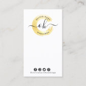 DIYイヤリングジュエリーボーカードフェイク金ゴールドスワッシュロゴ 名刺 (正面)