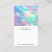 DIYイヤリングジュエリーボーカードレインボーパステルスワッシュ 名刺 (裏面)