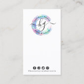 DIYイヤリングジュエリーボーカードレインボーパステルスワッシュ 名刺 (正面)